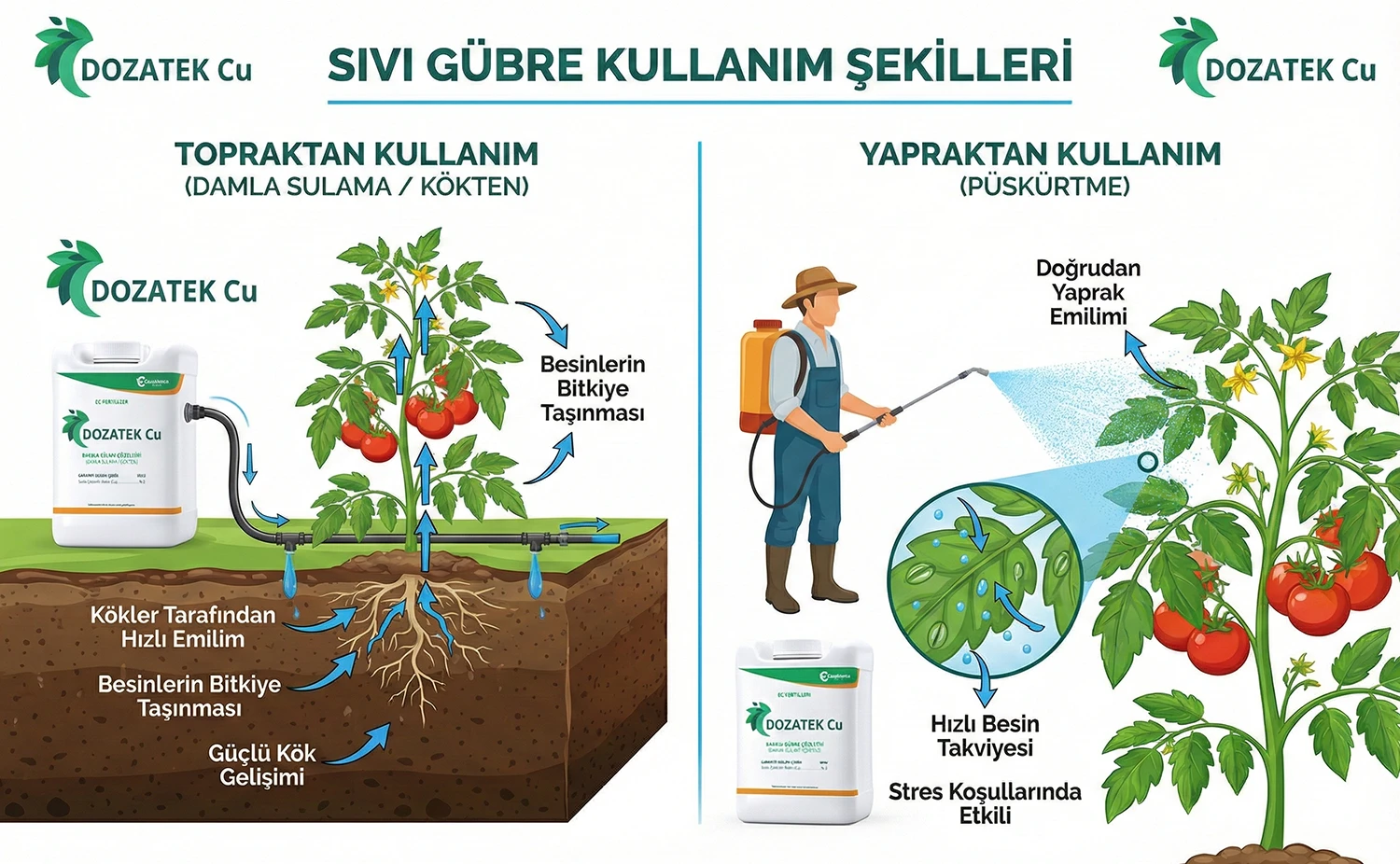 Sürdürülebilir tarım ilkeleri ve sıvı gübre teknolojisinde Dozatek’in bilimsel etkisi