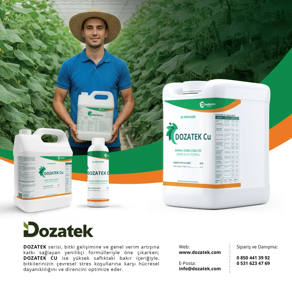 Dozatek® sıvı gübre teknolojisi – doğal elementler ve iz elementler içeren tam spektrum bitki besleme çözeltisi
